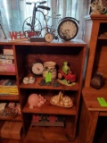 Contents of Shelf - With Décor, Pig, Frog, & Misc.