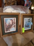 2 Signed Prints By Lettie Jones - Old Hunters Never Die & In Fathers Footsteps