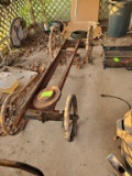 Metal Wheel Wagon Frame Vintage