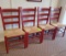 4 Wicker Bottom Chairs