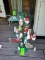 Metal Christmas Tree with Glass Ornaments