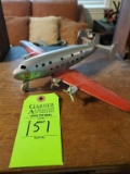Vintage Tin Airplane Super Mainliner United Toy Airlines