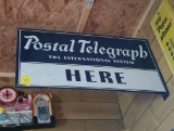 Postal Telegraph Sign 2 Sided Metal Sign