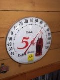 Vintage 5 Cent Coca-Cola Round Thermometer