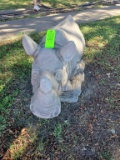 Rhinoceros Cement Statue 4' X 28