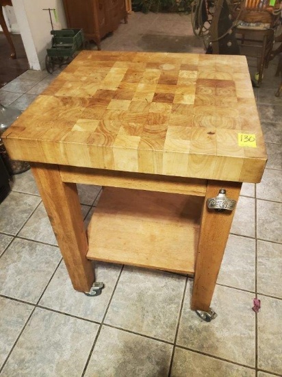 Rolling Butcher Block