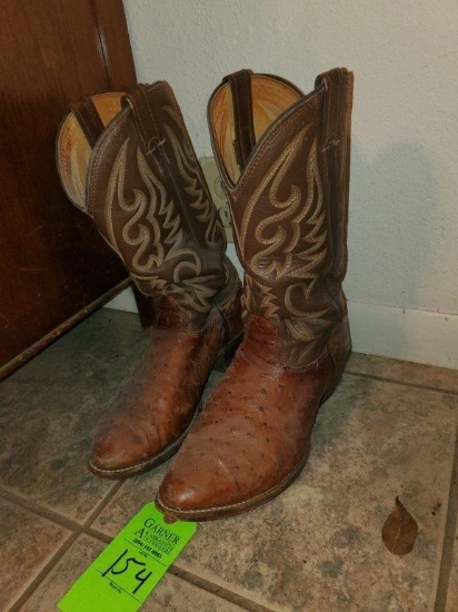 Full Quill Ostrich Tony Lama Size 10