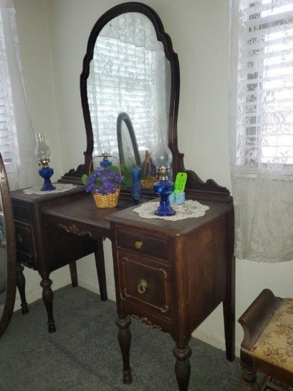Antique Dresser with Mirror - Matches Bed & Chest of Drawers
