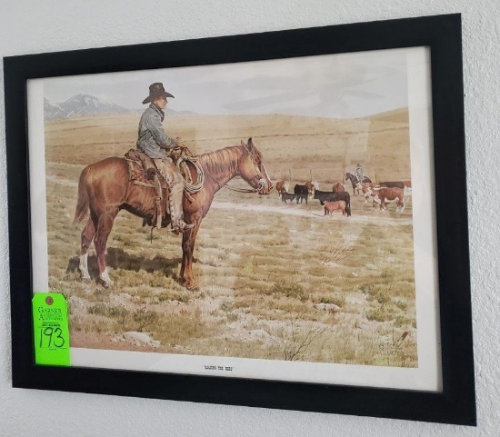 Bob Molins Holding the Herd Print