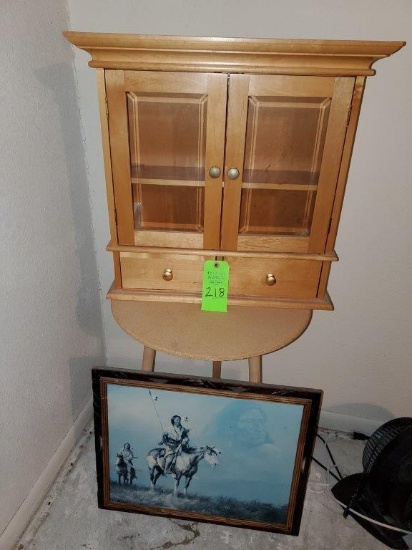Round Table, Cabinet, & Haunting Indian Picture