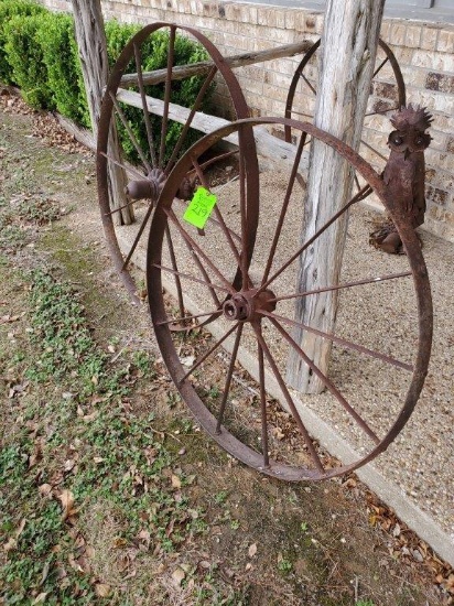 2 Wagon Wheels - 37" & 42"