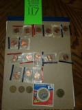 Uncirculated Pennies (3-D's Medal Token) (5-P's Medal Token) (5- 1993) (2- 1996) (1992) and Foreign