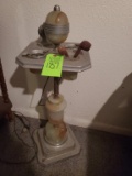 Marble Top Smoke Stand - Lighted with Accessories