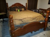 Four Poster Maple Queen Bed