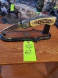 Collectible Engraved Folding Blade Knife