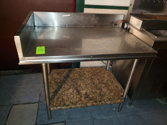 Stainless Steel Table with Bottom Shelf