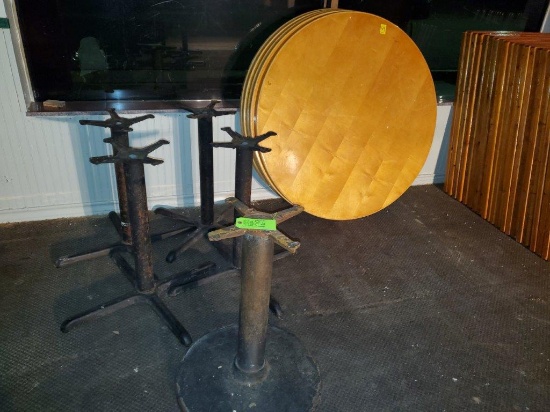 5 Round Tables 4'  with Pedestals