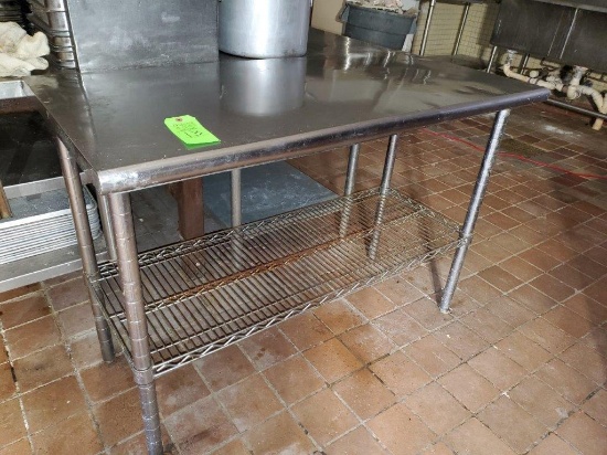 Stainless Steel Table with Bottom Rack