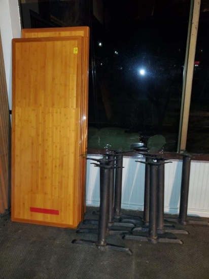 Wood Tables with Pedestals