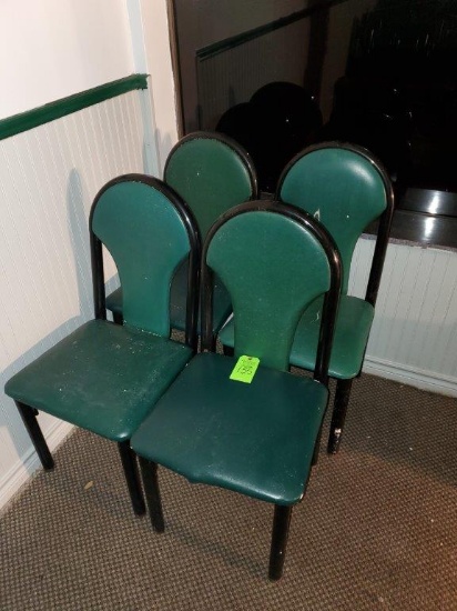 4 Green Dining Chairs