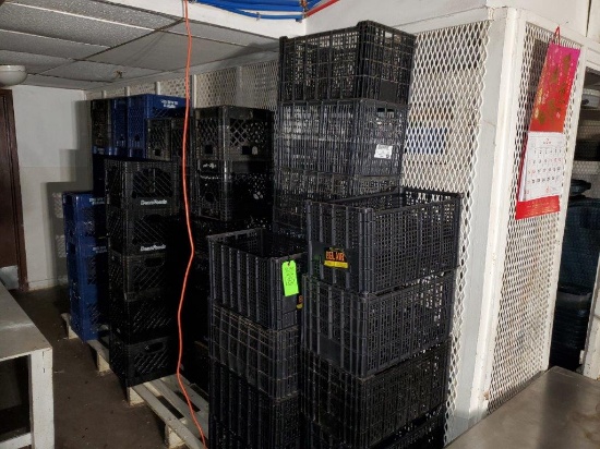 Large Lot of Milk Crates