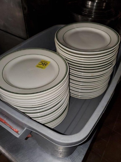 Tote of Glass Restaurant Plates