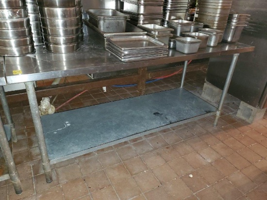 Stainless Steel Table with Bottom Shelf