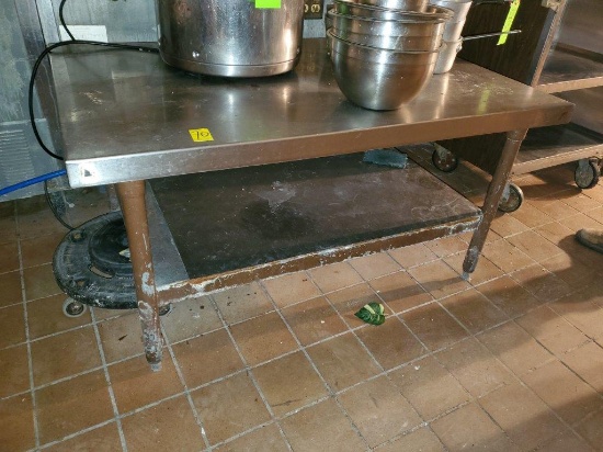 Stainless Steel Table with Bottom Shelf