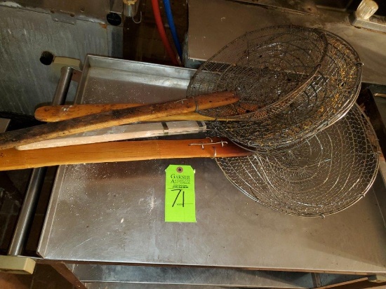 Spider Stainer Baskets with Wood Handles