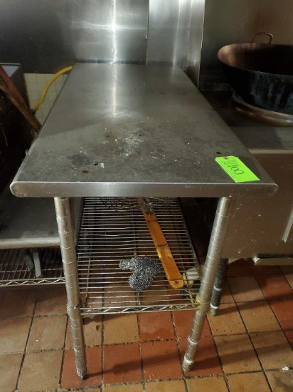 Stainless Steel Table with Bottom Rack