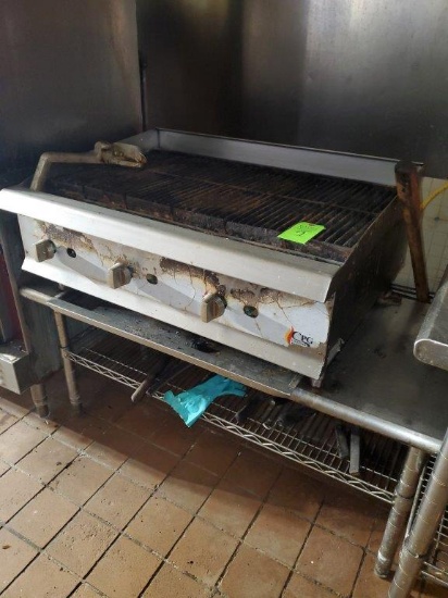 CPG Gas Countertop Charbroiler with Stainless Steel Table
