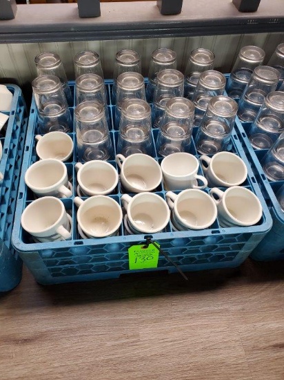 Crate of Glasses & Coffee Cups