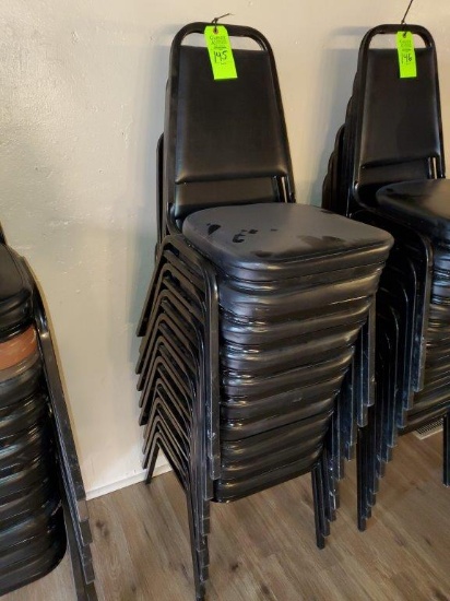 10 Stackable Chairs with Padded Seats