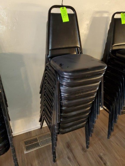 10 Stackable Chairs with Padded Seats