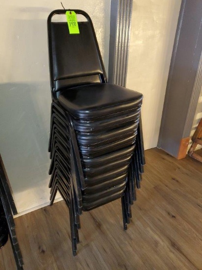 10 Stackable Chairs with Padded Seats