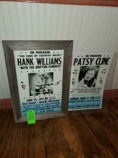 Venue Posters - Hank Williams & Patsy Cline