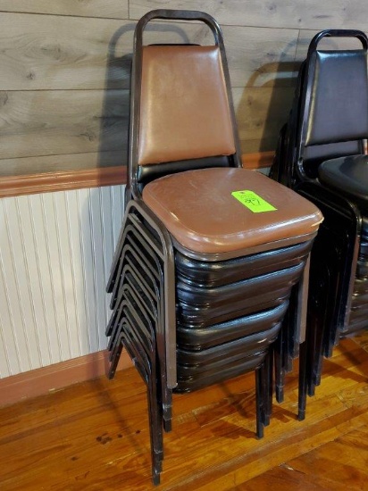 6 Stackable Chairs with Padded Seats