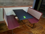 Laminate Contour Wall Booth with Padded Back
