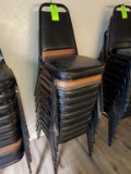 10 Stackable Chairs with Padded Seats