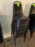 10 Stackable Chairs with Padded Seats