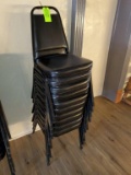10 Stackable Chairs with Padded Seats