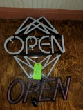 2 Open Electric Open Signs