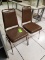2 Metal Padded Chairs