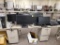 7 Monitors, Dell Computer (No Hard Drive), & Keyboards