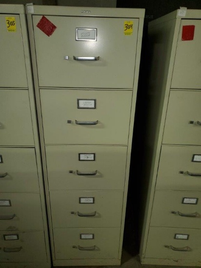 HON 5 Drawer File Cabinet