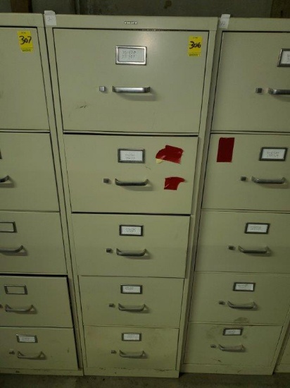 HON 5 Drawer File Cabinet