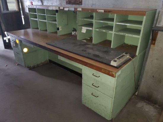 Large Vintage Warehouse Desk