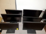 6 Monitors Various Sizes & Brands