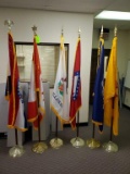6 Flag Poles & Flags