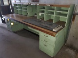 Large Vintage Warehouse Desk